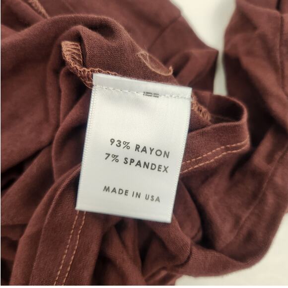 Lovers + Friends Bernie Crop Top Brown Size XL Long Sleeve Button Down NWT - Picture 6 of 6